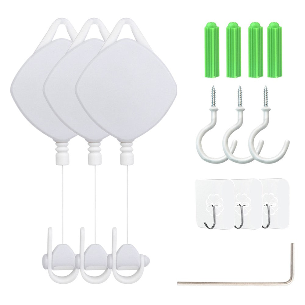 MFTDE 3Pcs for HTC Vive Pro/Oculus Rift/Oculus Quest Link/Oculus Quest 2 Retractable Ceiling Pulley VR Cable Management System