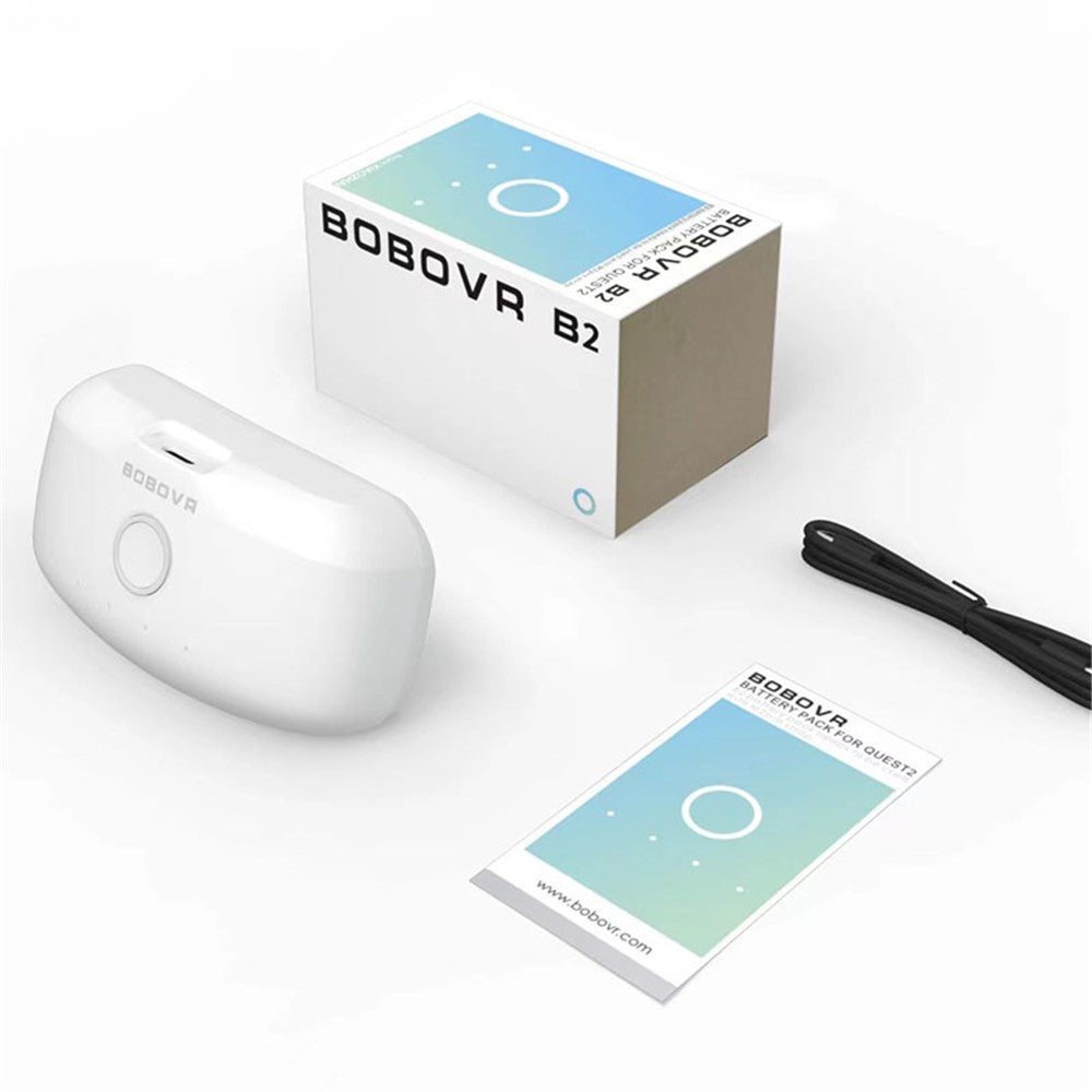 BOBOVR B2 For Meta Quest 2 VR Headset M2 Pro / M3 Pro Head Strap Battery Pack 5200mAh Replacement External Battery