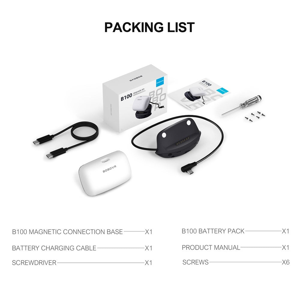BOBOVR B100U For BOBOVR M1 / M2 / M3 Replacement Battery VR Head Strap Accessories