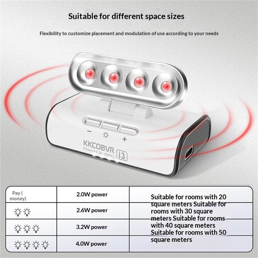 KKCOBVR i3 IR Tracking Base Station for Meta Quest 3 / 3S / Pro Infrared Enhancement Light 4-Level Brightness VR Accessory