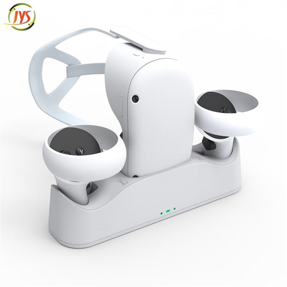 JYS Charging Dock for Oculus Quest 2 Headset Stand Controller Mount with Batteries