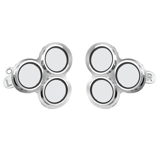 2Pcs For Meta Quest 3S Front Lens Alloy + Tempered Glass Anti-Explosion Protective Film