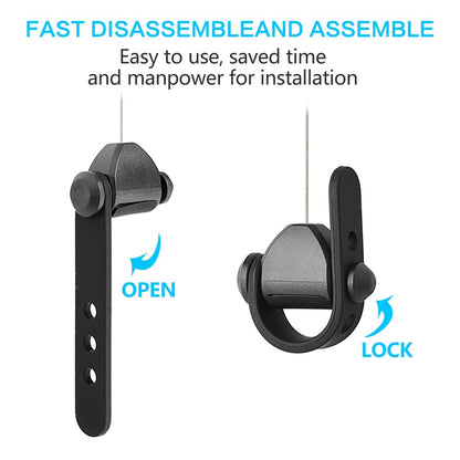 MFTDE 3Pcs for HTC Vive Pro/Oculus Rift/Oculus Quest Link/Oculus Quest 2 Retractable Ceiling Pulley VR Cable Management System