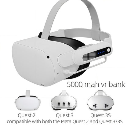5000mAh Battery Pack for PICO 4 Ultra / Meta Quest 3S / Quest 2 / Quest 3 VR Headset Power Bank Portable Charger