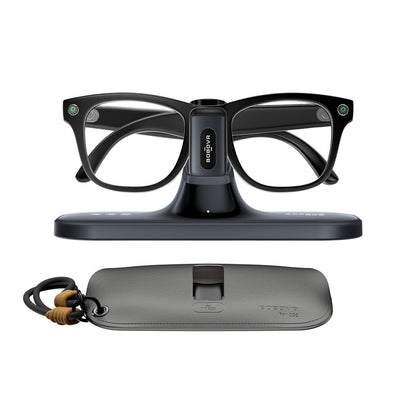 BOBOVR CG2 Charging Dock for Meta Ray-Ban Wayfarer / Skyler / Headliner Smart AI Glass 3 in 1 Charging Station with Portable Battery Clip and Travel Case