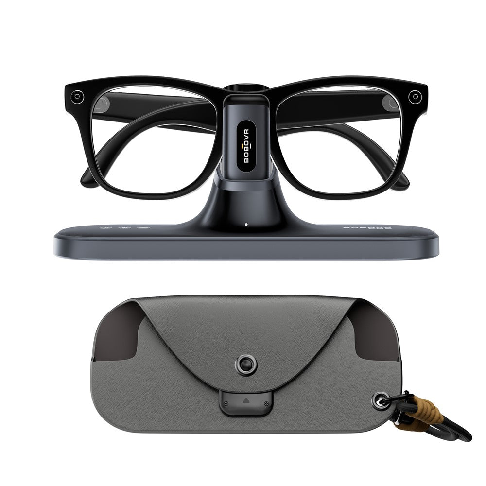 BOBOVR CG2 Charging Dock for Meta Ray-Ban Wayfarer / Skyler / Headliner Smart AI Glass 3 in 1 Charging Station with Portable Battery Clip and Travel Case