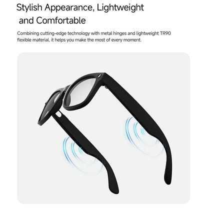 MT5 Ultra Smart Glasses 8MP Camera AI Real-Time Translation Bluetooth-compatible Call Eyeglasses with 2000mAh Charging Case