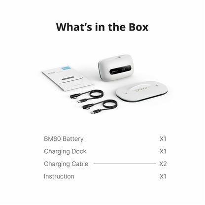 BOBOVR BM60-1 6500mAh Magnetic Hot-Swap Battery Kit with Charging Dock for BOBOVR M3 Pro+  /  M3