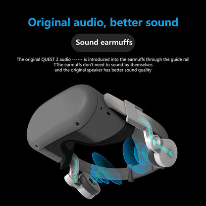 FIIT VR B2 VR Noise Reduction Adjustable Ear Muff Replacement Parts for Oculus Quest 2