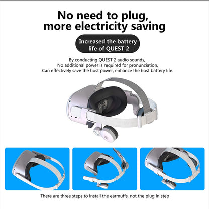 FIIT VR B2 VR Noise Reduction Adjustable Ear Muff Replacement Parts for Oculus Quest 2