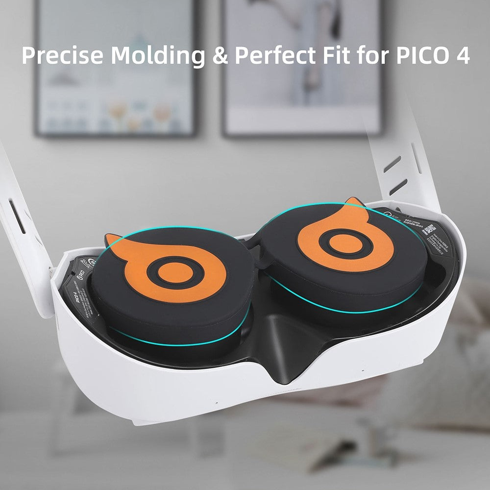 HIFYLUX PC-ZF23 for PICO 4 VR Glasses Soft Silicone Lens Protector Cute Owl Design VR Lens Cover