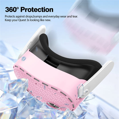 For Meta Quest 3S Protective Case VR Headset Silicone Cover