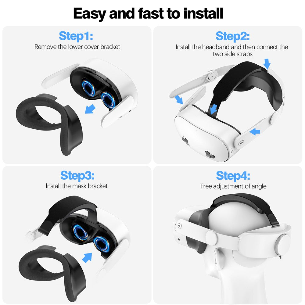 Head Strap for Meta Quest 3S Flippable Headband VR Headset Accessories