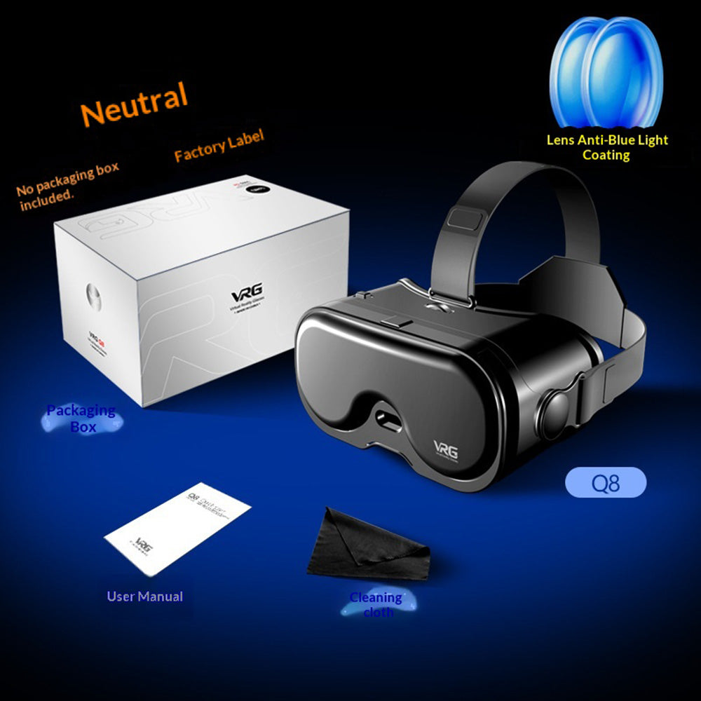 VRG Q8 VR Headset Integrate Virtual Reality 3D Gaming AR Glasses for Smartphones