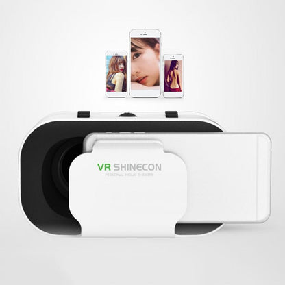 G05A Portable VR Headset Universal Virtual Reality Glasses VR Goggles for 3D Games HD Movies Compatible with 4.7"-6.5'' Mobile Phones (B01 RC Handle Version)
