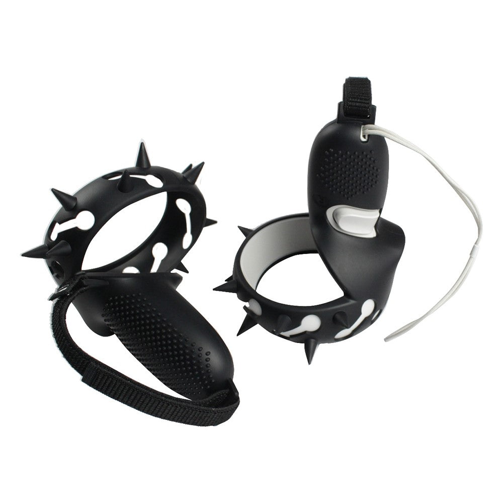 1 Pair Silicone Anti-slip Anti-drop Protective Grip Cover VR Controller Handle Sleeve Case for Oculus Quest 2