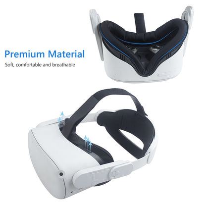 For Oculus Quest 2 Light Blocking VR Facial Interface Replacement Face Pad Anti-sweat Eye Mask Cover VR Glasses Accessories