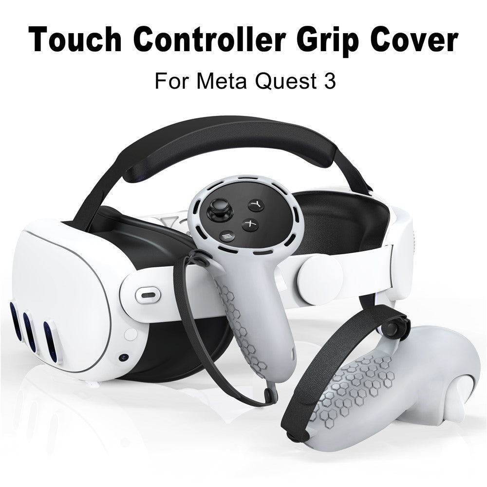 1 Pair Non-Slip Silicone Sleeve for Meta Quest 3 / 3S VR Handle Controller Case Cover