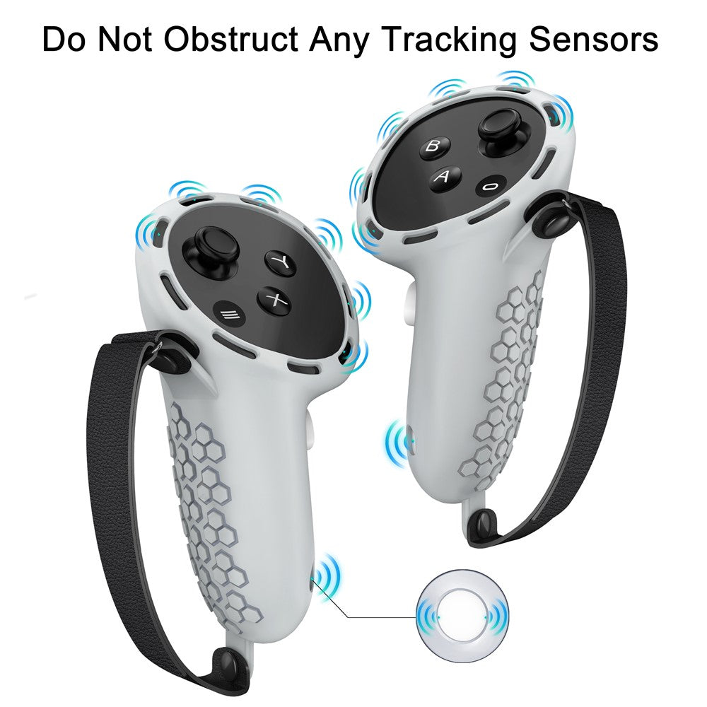 1 Pair Non-Slip Silicone Sleeve for Meta Quest 3 / 3S VR Handle Controller Case Cover