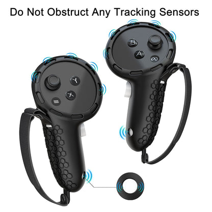 1 Pair For Meta Quest 3 / 3S Handle Controller Cover VR Hand Grip Case Easy to Replace Battery