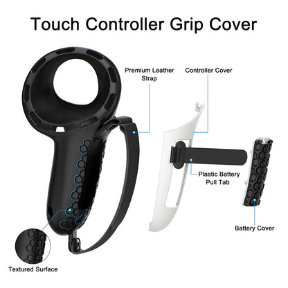 1 Pair For Meta Quest 3 / 3S Handle Controller Cover VR Hand Grip Case Easy to Replace Battery