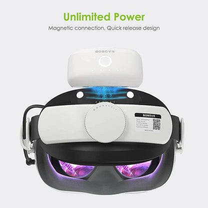 BOBOVR B2 For Meta Quest 2 VR Headset M2 Pro / M3 Pro Head Strap Battery Pack 5200mAh Replacement External Battery