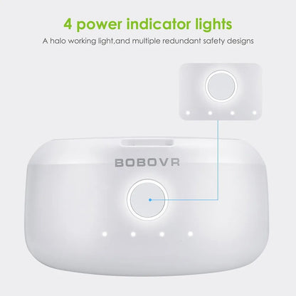 BOBOVR B2 For Meta Quest 2 VR Headset M2 Pro / M3 Pro Head Strap Battery Pack 5200mAh Replacement External Battery