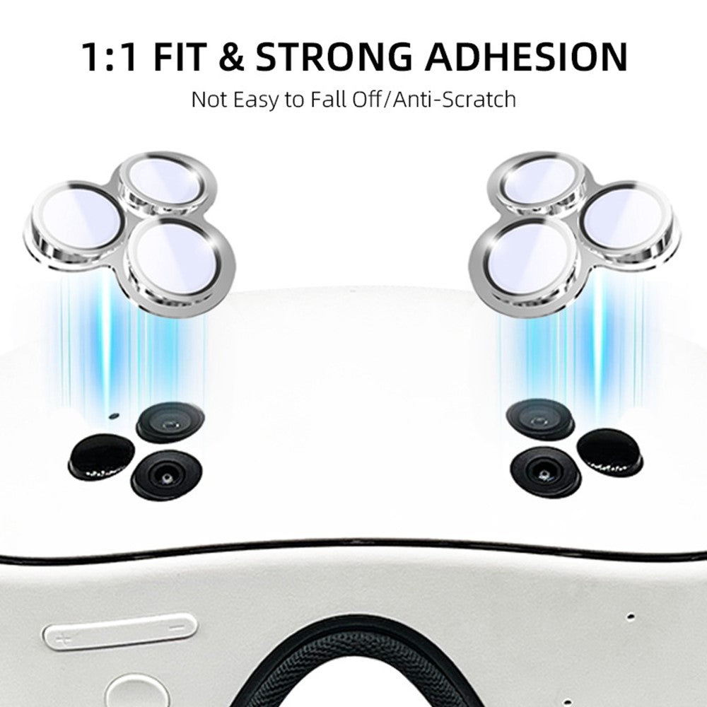 1 Pair For Meta Quest 3S Lens Protector Tempered Glass Alloy Anti-Explosion VR Headset Lens Film