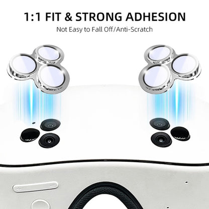 1 Pair For Meta Quest 3S Lens Protector Tempered Glass Alloy Anti-Explosion VR Headset Lens Film