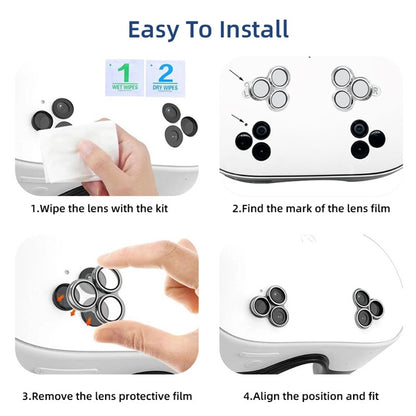 1 Pair For Meta Quest 3S Lens Protector Tempered Glass Alloy Anti-Explosion VR Headset Lens Film