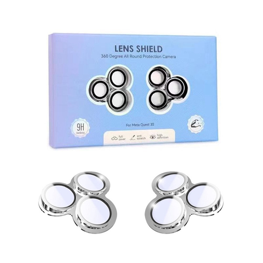 1 Pair For Meta Quest 3S Lens Protector Tempered Glass Alloy Anti-Explosion VR Headset Lens Film