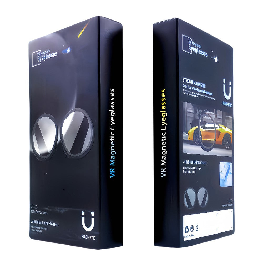 1 Pair For Meta Quest 3S VR Glasses Myopia Lens Magnetic PC Frame Resin Lens, -6.25 D to -10.00 D Myopia