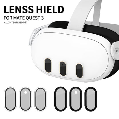 3Pcs For Meta Quest 3 VR Headset HD Tempered Glass Lens Protector Film