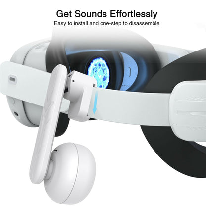 Wired Earphones for Meta Quest 2 / 3 VR Headset Accessories 3.5mm Headphone with Stretchable Clip