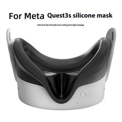For Meta Quest 3S VR Headset Silicone Visor and Lens Protection Cover Set