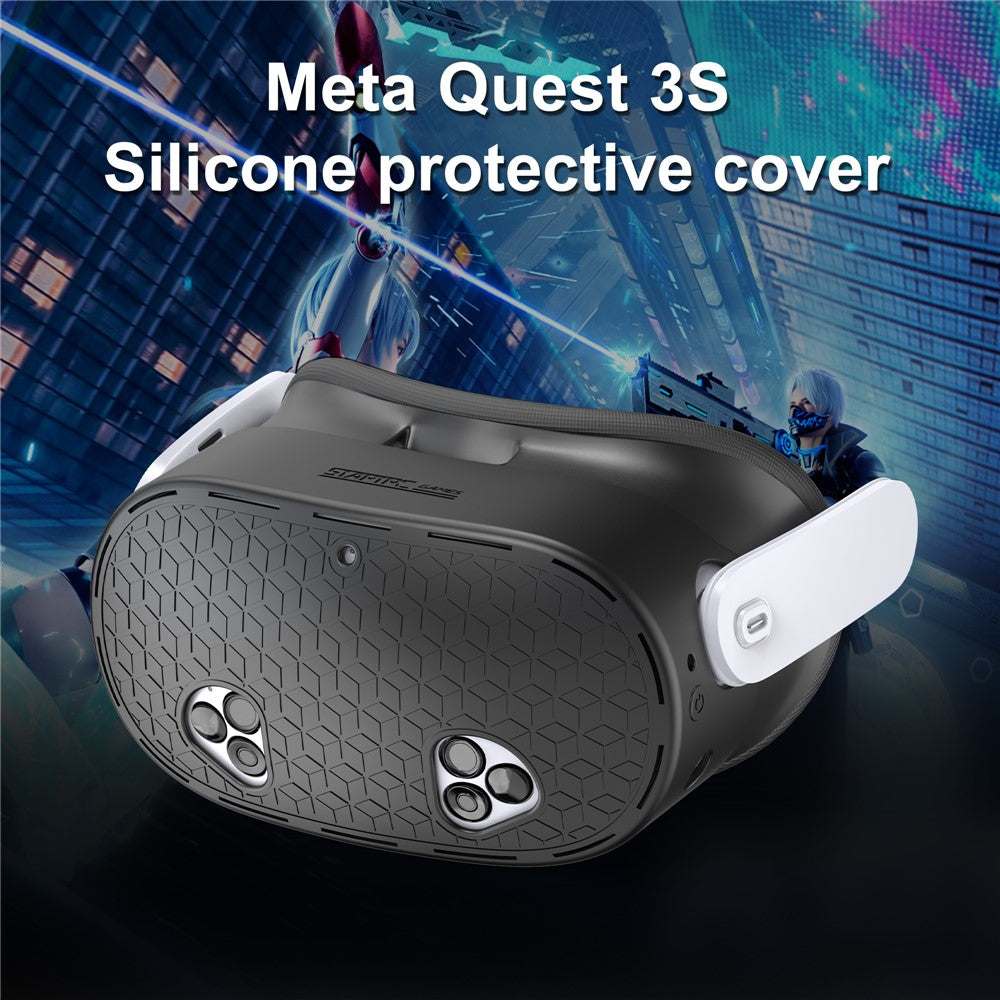STARTRC GAMES For Meta Quest 3S VR Headset Silicone Cover Anti-Scratch Protective Case