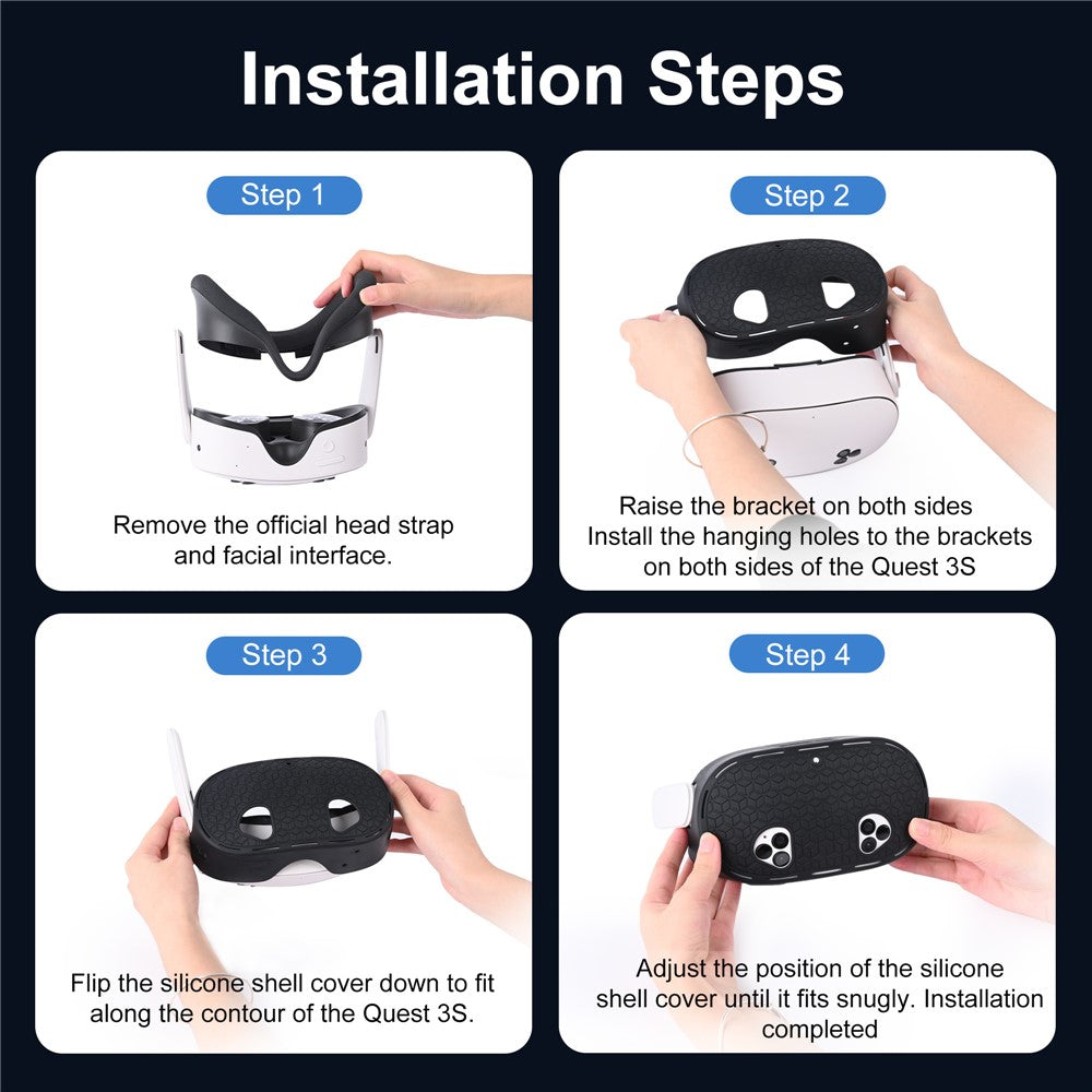 STARTRC GAMES For Meta Quest 3S VR Headset Silicone Cover Anti-Scratch Protective Case