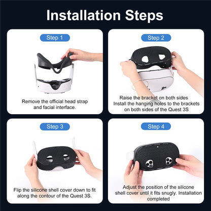 STARTRC GAMES For Meta Quest 3S VR Headset Silicone Cover Anti-Scratch Protective Case