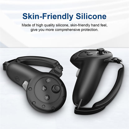 For Meta Quest 3S / 3 Controller Grips Silicone Cover with Straps and Lens Protector