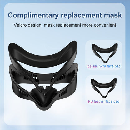 STARTRC GAMES For Meta Quest 3S VR Face Mask Magnetic Cooling Fan Leather  /  Lycra Foam Pad Breathable Face Cover
