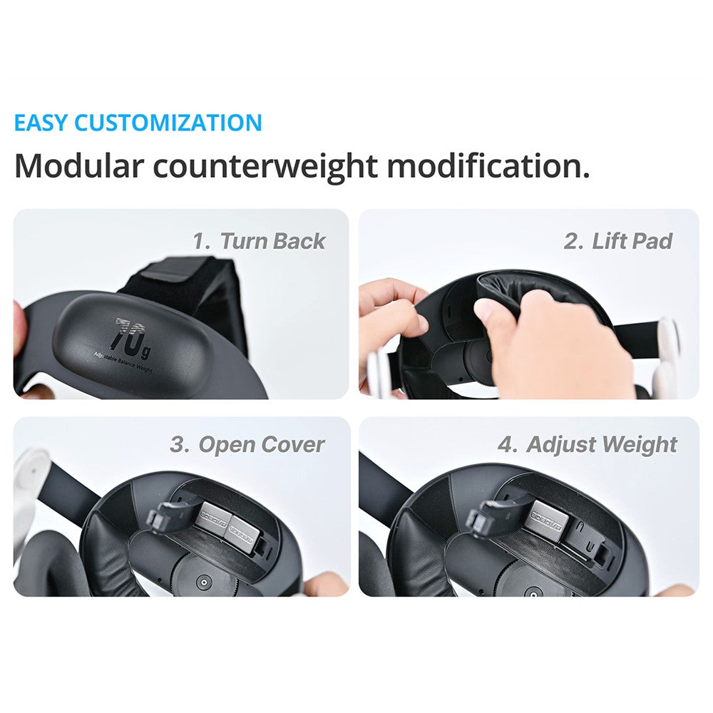 BOBOVR E3 For Meta Quest 3S / Quest 3 VR Headset Head Strap Ergonomic Replacement Headband
