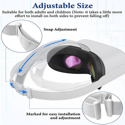 For Meta Quest 2 Head Strap Adjustable Replacement Headband (Key Caps Not Included)