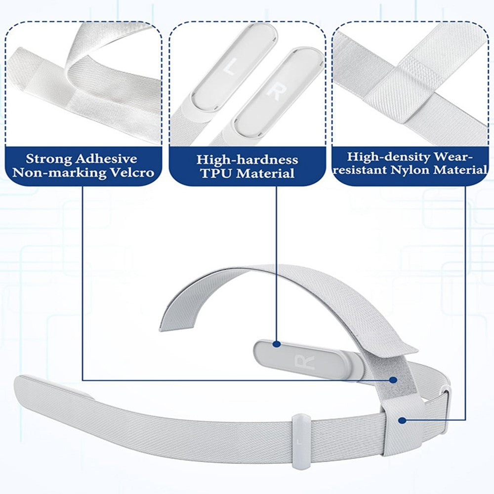For Meta Quest 2 Head Strap Adjustable Replacement Headband (Key Caps Not Included)
