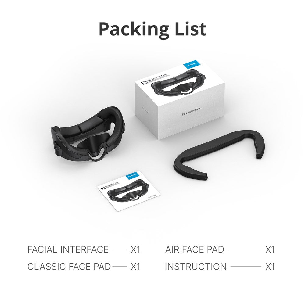 BOBOVR F3 For Meta Quest 3 Replacement Face Mask Cooling Padding VR Headset Face Cushion