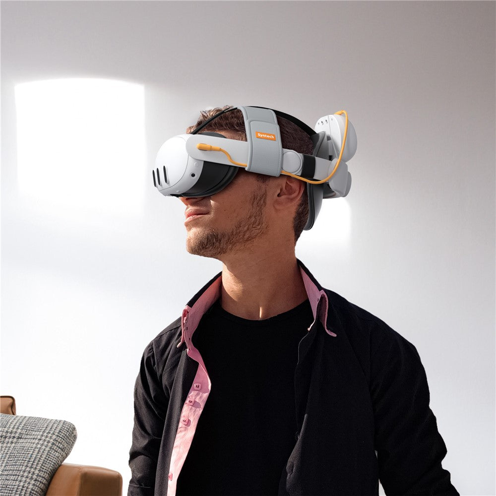 SYNTECH VR Headset Battery Head Strap for Meta Quest 3 / 3S Extended Playtime Adjustable Headband