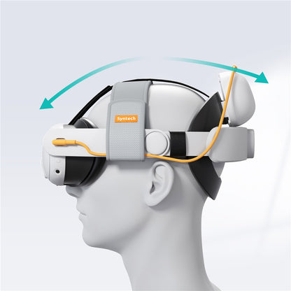 SYNTECH VR Headset Battery Head Strap for Meta Quest 3 / 3S Extended Playtime Adjustable Headband
