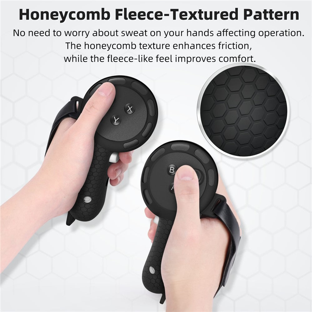 STARTRC GAMES For Meta Quest 3 / 3S Controller Sleeve with 2 Batteries, VR Headset Handle Grip Silicone Cover