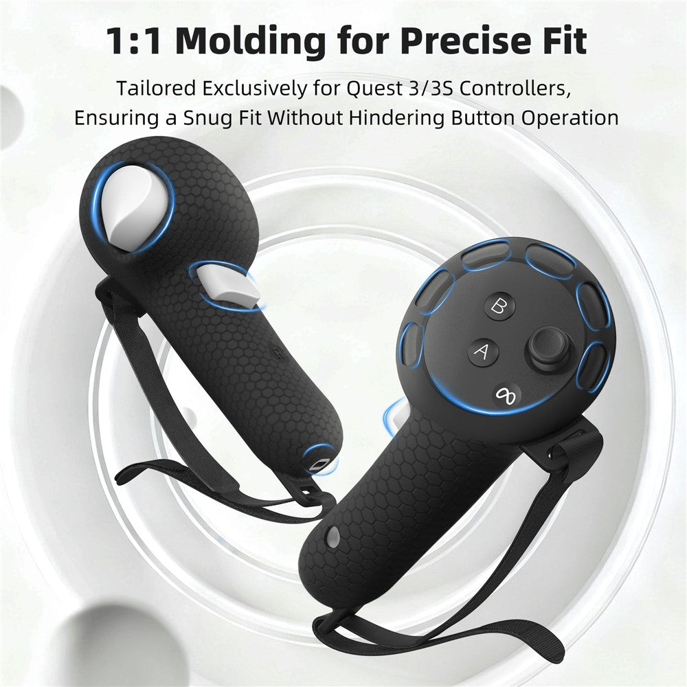 STARTRC GAMES For Meta Quest 3 / 3S Controller Sleeve with 2 Batteries, VR Headset Handle Grip Silicone Cover