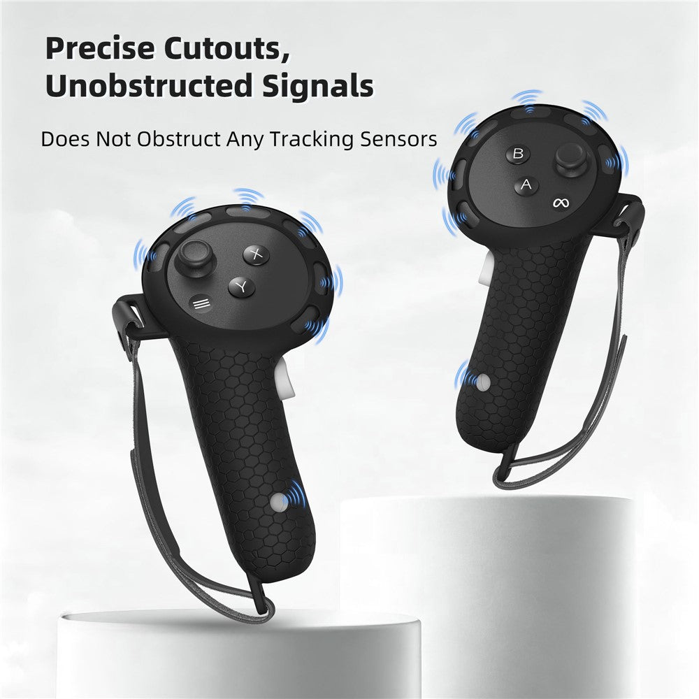 STARTRC GAMES For Meta Quest 3 / 3S Controller Sleeve with 2 Batteries, VR Headset Handle Grip Silicone Cover