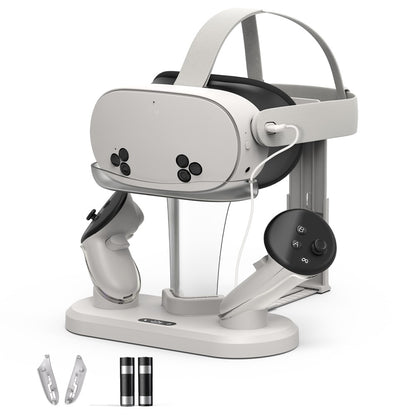 STARTRC GAMES For Meta Quest 3 / 3S Charging Dock Station with Dual Batteries, RGB Ambient Light, VR Headset Storage Holder